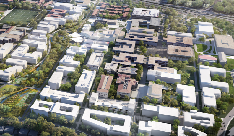 A 3-D image rendering of what the UT San Antonio Main Campus will look like in the future