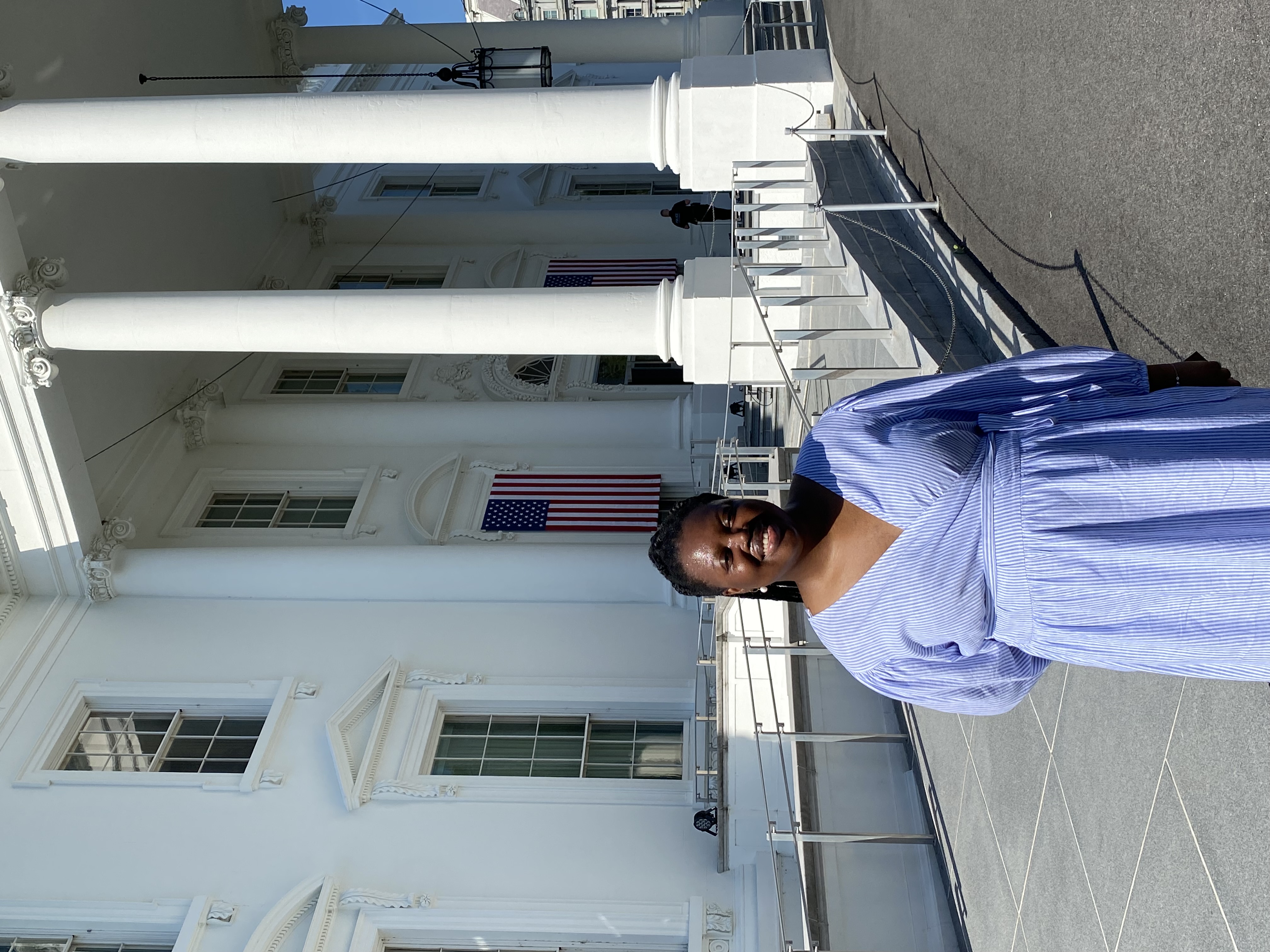 Janet outside of the white house