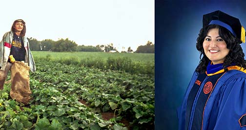 Gonzalez in the fields and at graduation