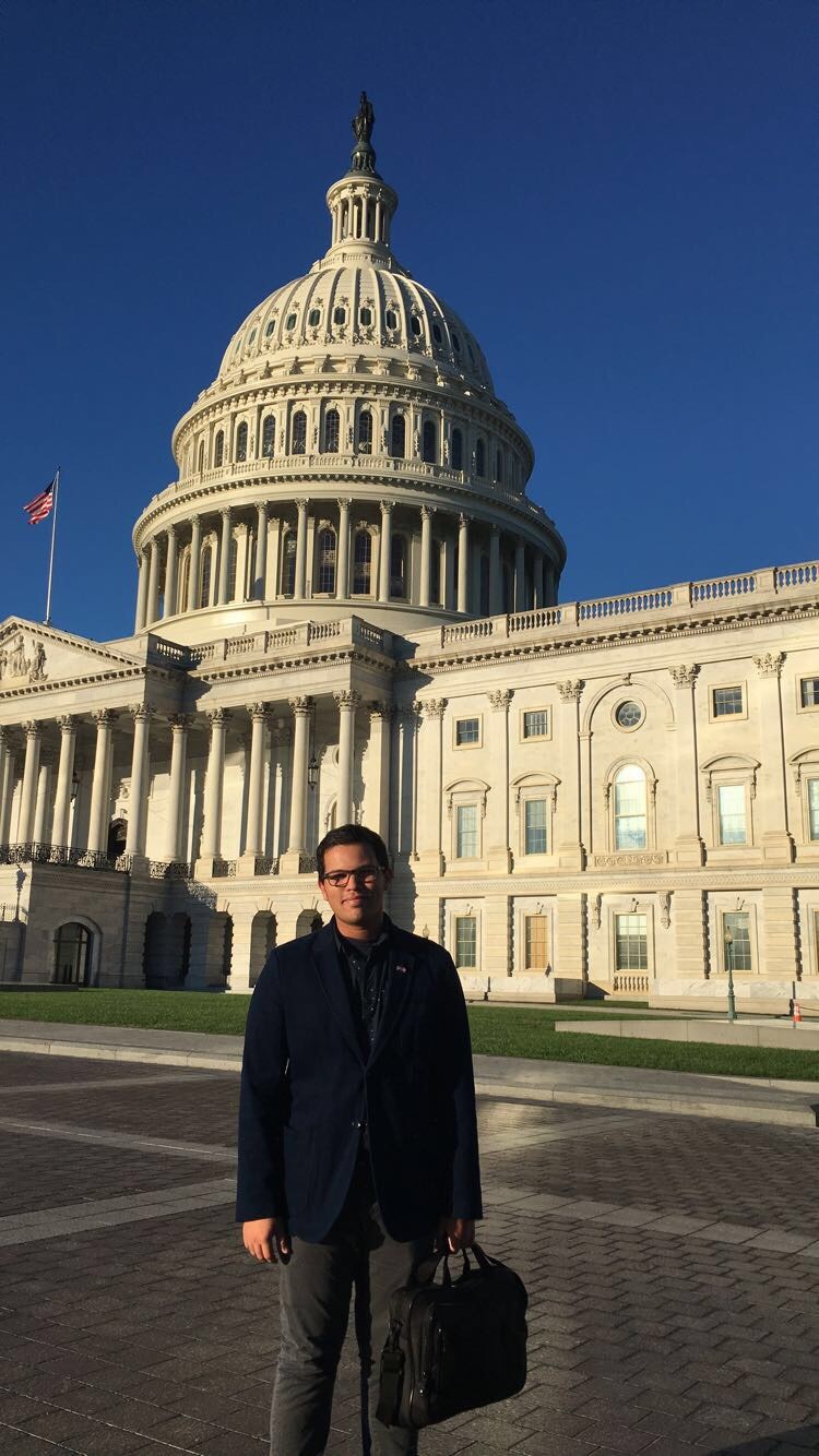 James Rivera interning with the Congressional Hispanic Caucus Institute in Washington, D.C.
